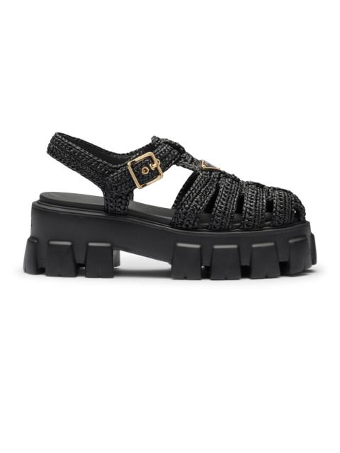 Prada MONOLITH CROCHET SANDALS