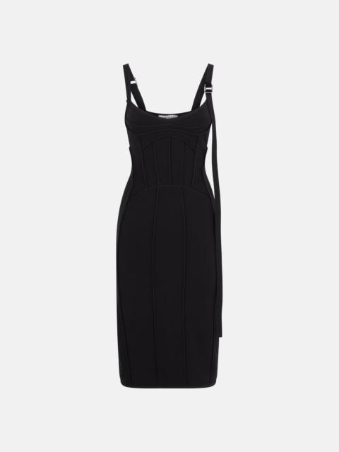 THE ATTICO BLACK MIDI DRESS