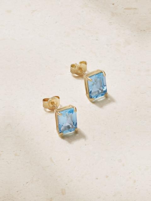 MATEO 14-karat gold topaz earrings Gold