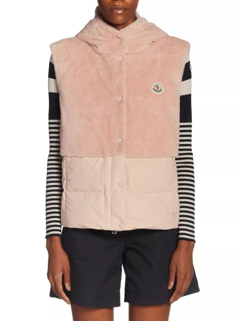 Moncler Floy Mixed Media Hooded Vest