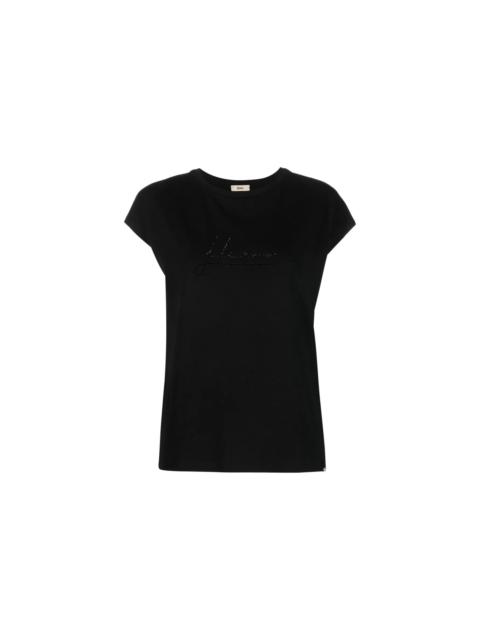 Herno Herno Crystal-Embellished Logo T-Shirt Women