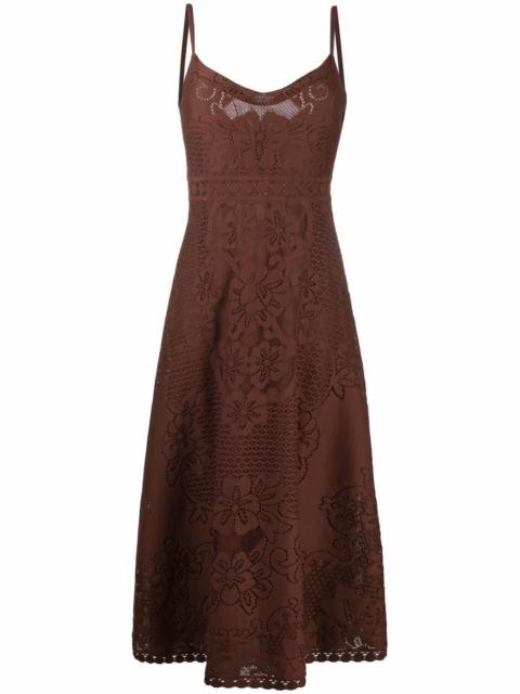 Valentino sleeveless floral midi dress