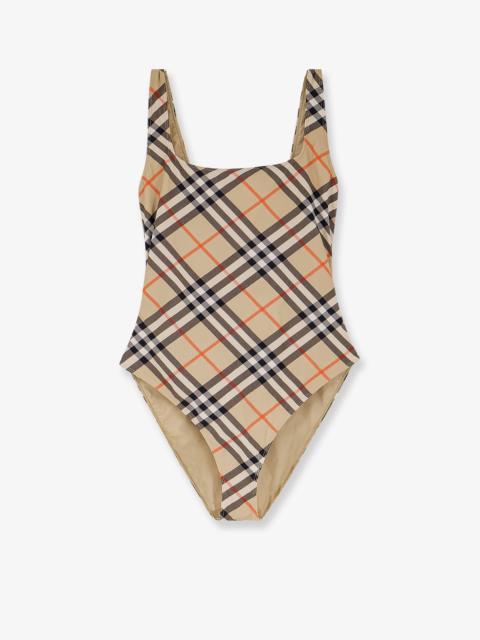 Burberry Burberry Women Nylon One-Piece Swimsuit With Check Print