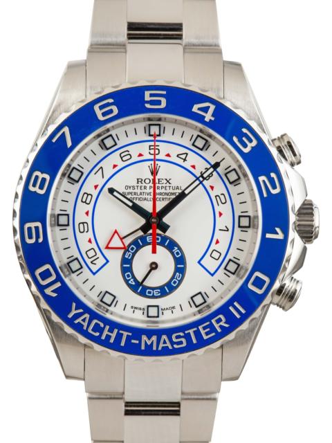 ROLEX Pre-owned Rolex Yacht-Master II White Dial 116680 Blue Bezel