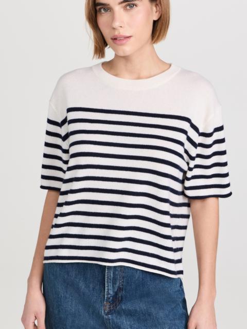 LISA YANG Cila Stripes Cashmere T-Shirt