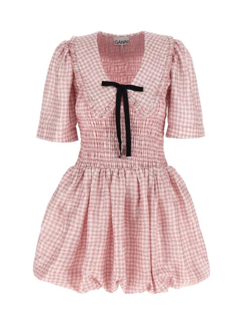 GANNI 'pink Check' Dress