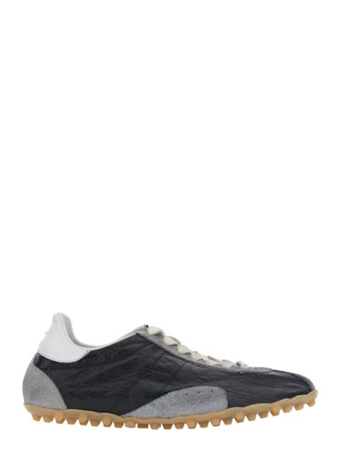 Maison Margiela Maison Margiela Women 'Sprinters' Black Sneaker With Insert Design And Notched Sole In Leather Woman