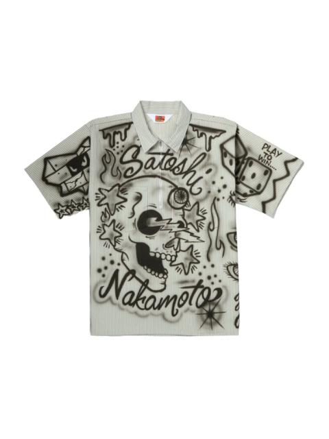 SATOSHI NAKAMOTO Satoshi Nakamoto Abandoned Theme Park Half Zip Blue