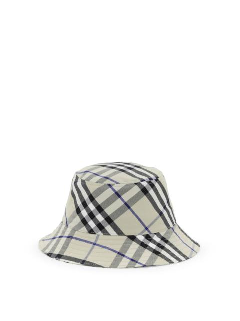 ERED COTTON BLEND BUCKET HAT WITH NINE WORDS