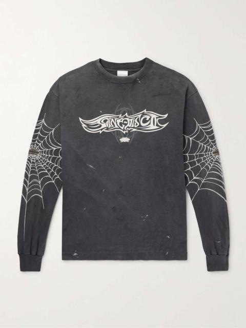 SAINT M×××××× + TEFLON DISCO Distressed Printed Cotton