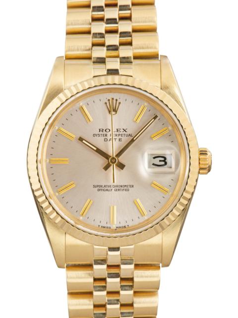 Pre-Owned Rolex Date 15037 Silver Index Dial