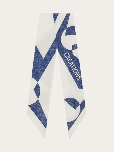 FERRAGAMO Venna print silk bandeau