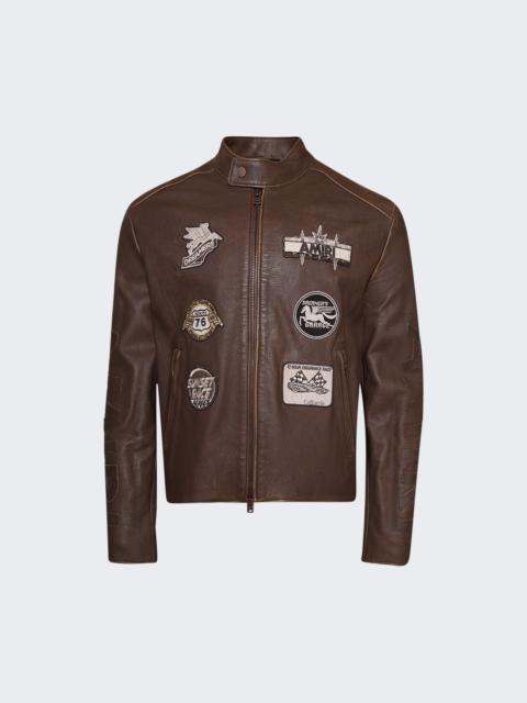 AMIRI Patch Racer Jacket Walnut Brown