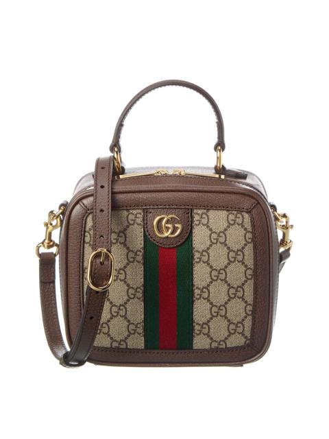 GUCCI Gucci Ophidia Mini GG Supreme Canvas & Leather Top Handle Bag