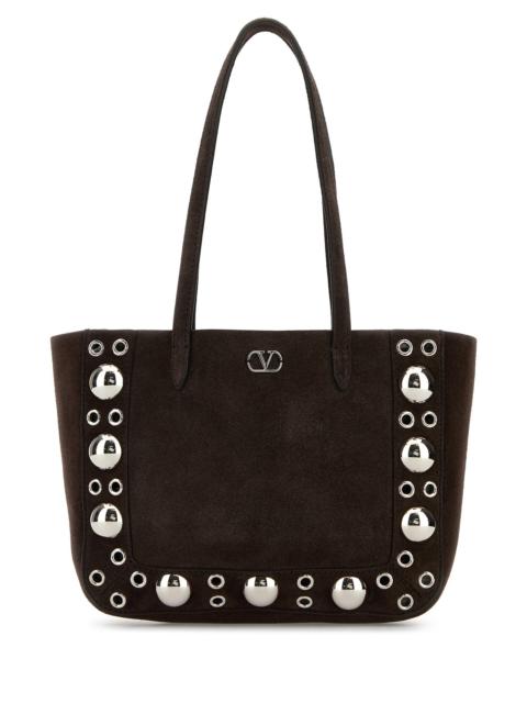 Valentino Brown suede Nellcôte shopping bag