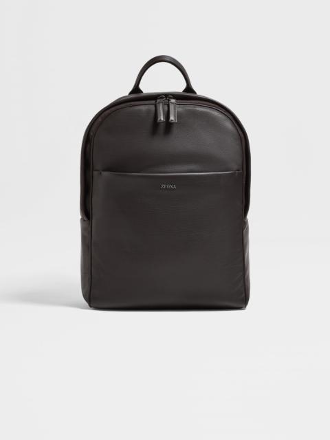 ZEGNA DARK BROWN SECONDSKIN BACKPACK