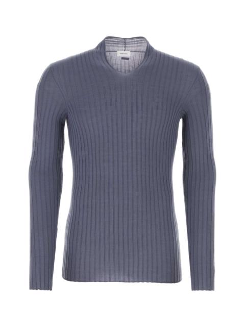 FERRAGAMO Salvatore Ferragamo Men Graphite Virgin Wool Sweater