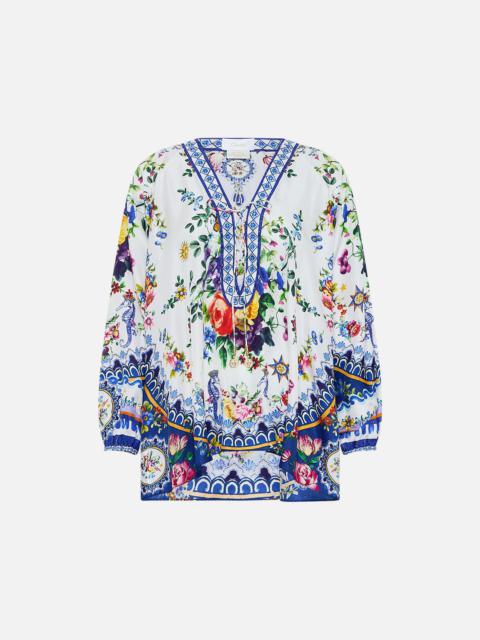 CAMILLA LACE UP BLOUSE