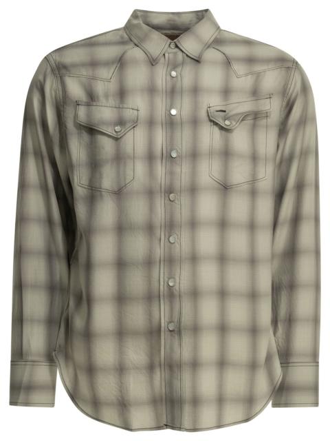 SUGAR CANE Sugar Cane Plaid Shirt Grey Men