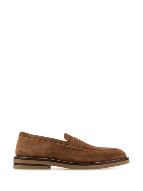 Brunello Cucinelli Brunello Cucinelli Men Biscuit Suede Loafers