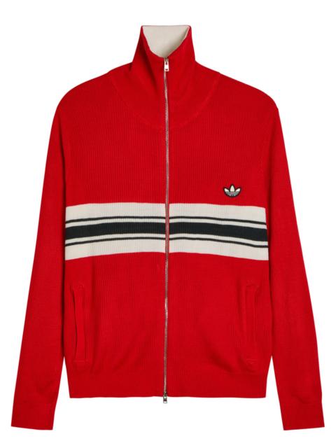 WALES BONNER Adidas X Wales Bonner X Wales Bonner Stripe-intarsia Knit Cardigan
