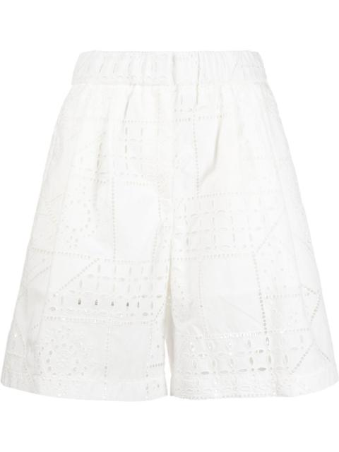 MSGM all-over perforated-design shorts