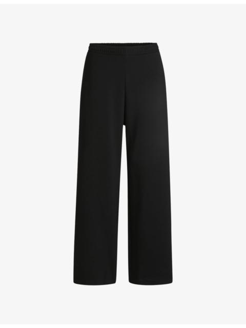 HUGO Wide-Leg Loose-Fit Cotton-Blend Jogging Bottoms