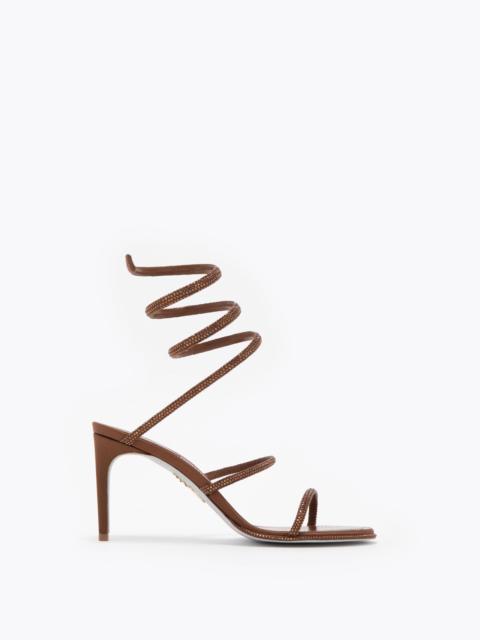 RENE CAOVILLA CLEO BROWN SANDAL 80