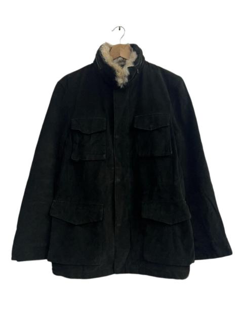 Other Designers Vintage Calvin Klein Denim Chore Fur Jacket