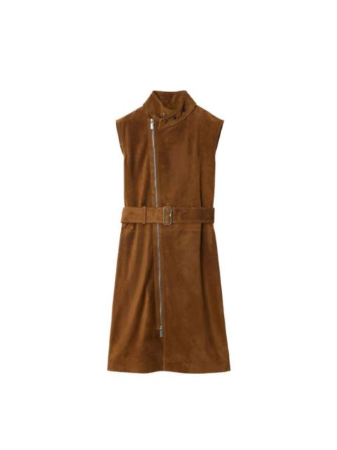 Burberry Burberry Suede Sleeveless Dress