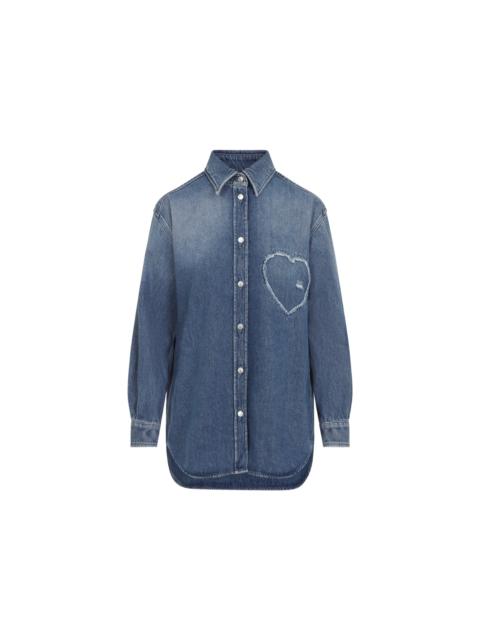 Moschino Moschino Heart Denim Shirt Women