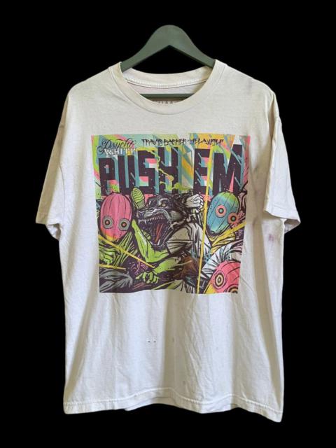 Other Designers Band Tees - Psycho White Album Travis Barker & Yelawolf Song Push Em Tee