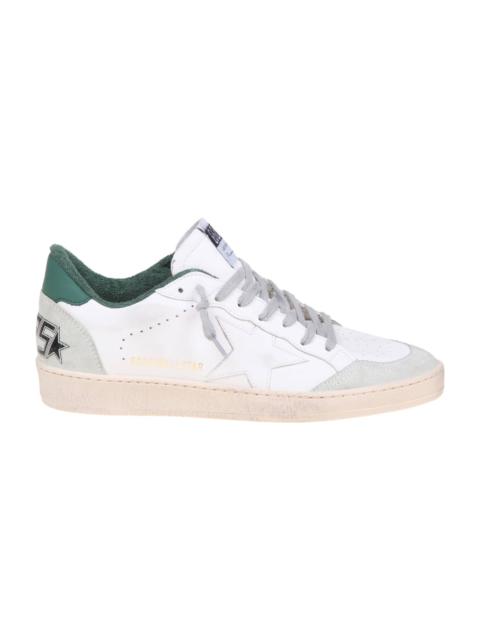 Ball Star Sneakers In White Suede And Leather