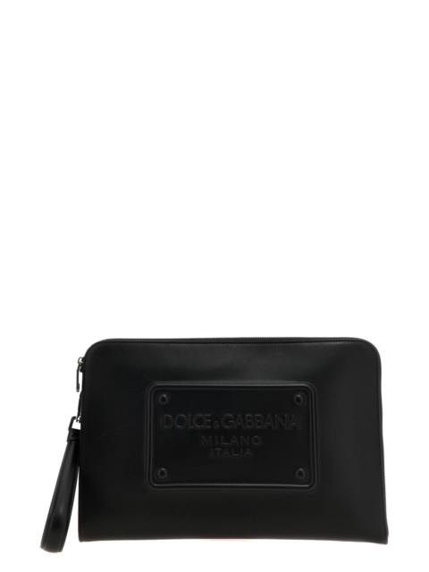Dolce & Gabbana Large plaque pouch