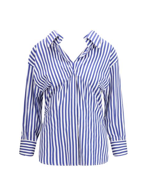 Givenchy Givenchy Open Cotton Shirt Electric Blue/White