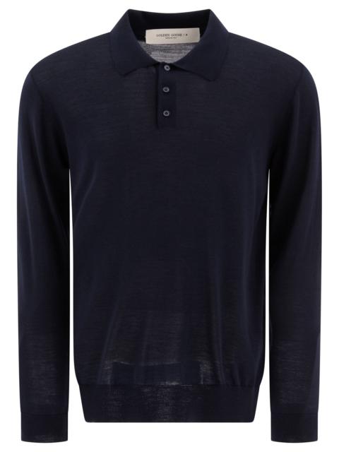 Golden Goose Golden Goose Wool Polo Sweater Blue