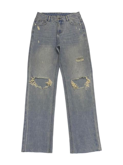 Other Designers Archival Clothing - VINTAGE JAPANESE BRAND DISTRESSED DENIM RELEASE HEM JEANS