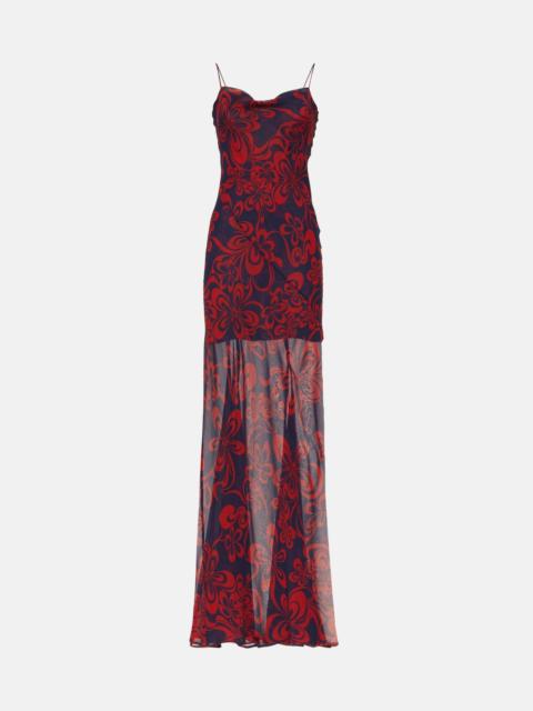 Dries Van Noten Printed silk georgette maxi dress