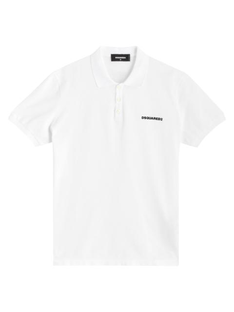 DSQUARED2 Logo Piqué Cotton Polo Shirt