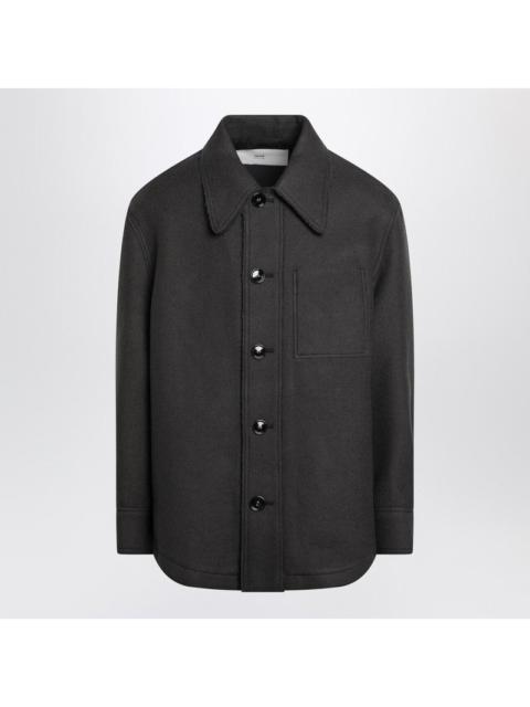 AMI Paris Ami Paris Anthracite Grey Wool Shirt With Pockets Men