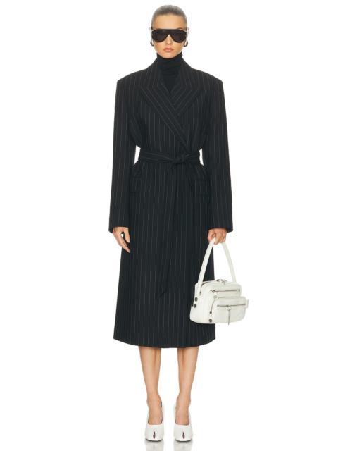 Acne Studios Olyx Pinstripe Maxi Coat