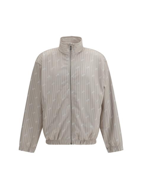 GCDS Gcds Pinstriped Track Jacket With All-over Logo