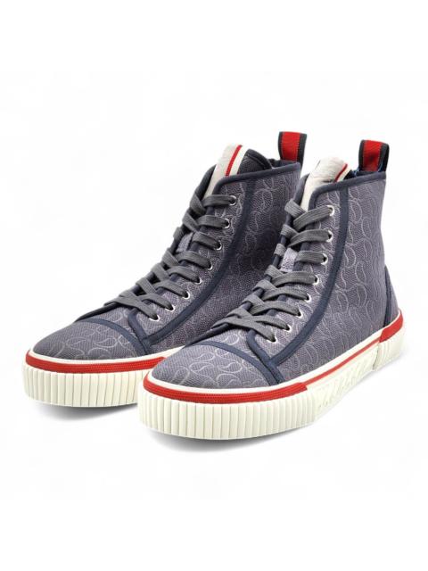Christian Louboutin Pedro Men's Hi Top Sneakers Gray EU 45 US 12 - New $895