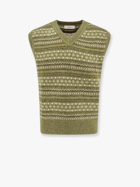 Dunst Dunst Unisex Knitwear Vest Olive Green