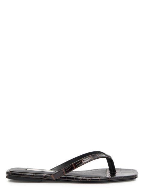TOTEME Toteme Croco Glossed Leather Sandals