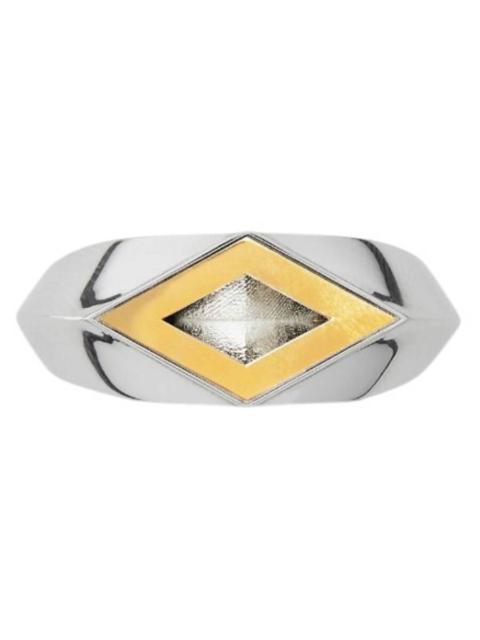 Burberry Burberry Silver and Gold-plated Hollow Ring
