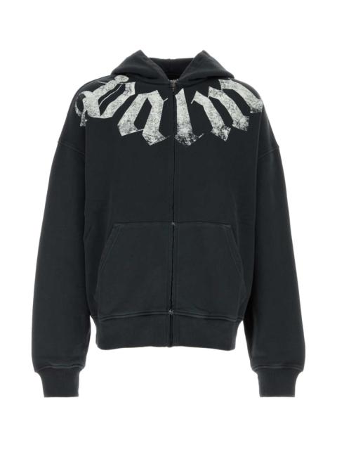 Palm Angels Palm Angels Men Charcoal Cotton Oversize Sweatshirt