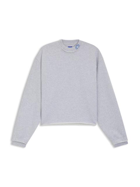 HUGO LOGO-COLLAR SWEATSHIRT IN COTTON TERRY