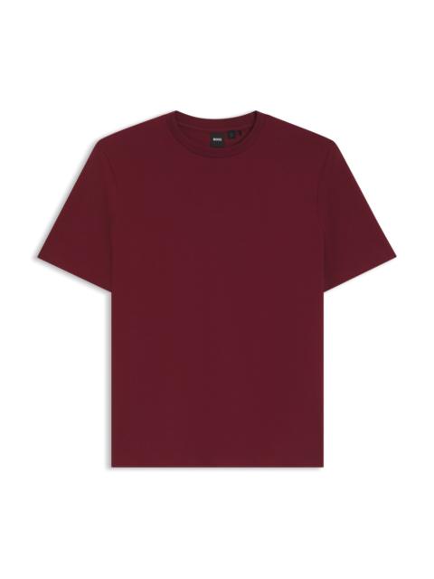 BOSS COTTON-BLEND T-SHIRT WITH BUBBLE-JACQUARD STRUCTURE