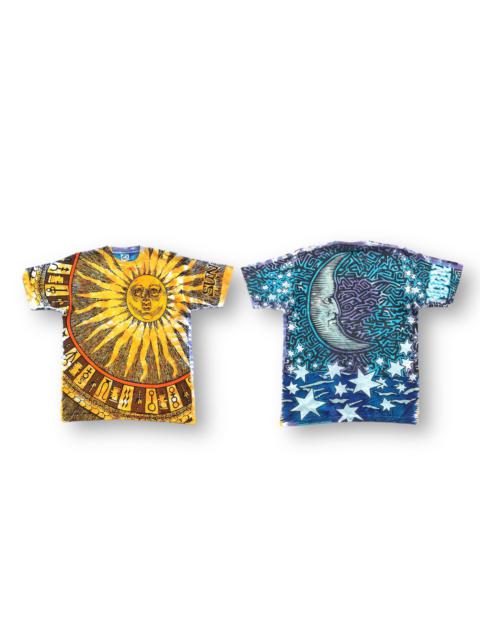 Other Designers 1992 Vintage Sun Moon Art By Chris Pinkerton Liquid Blue Tee